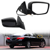 Passenger Side Mirror Compatible with 2013-2017 Honda Accord With Power Glass Replaces# 76208T2FA11 HO1321272 Outer Right Rearview Mirror Black Color (3Pins)